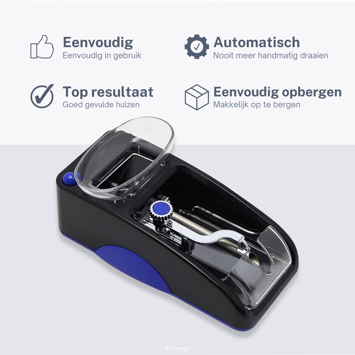 Sigaretten Maker Electrisch - Elektrische Sigarettenmaker - blauw (Tweede Kansje) - Earkings