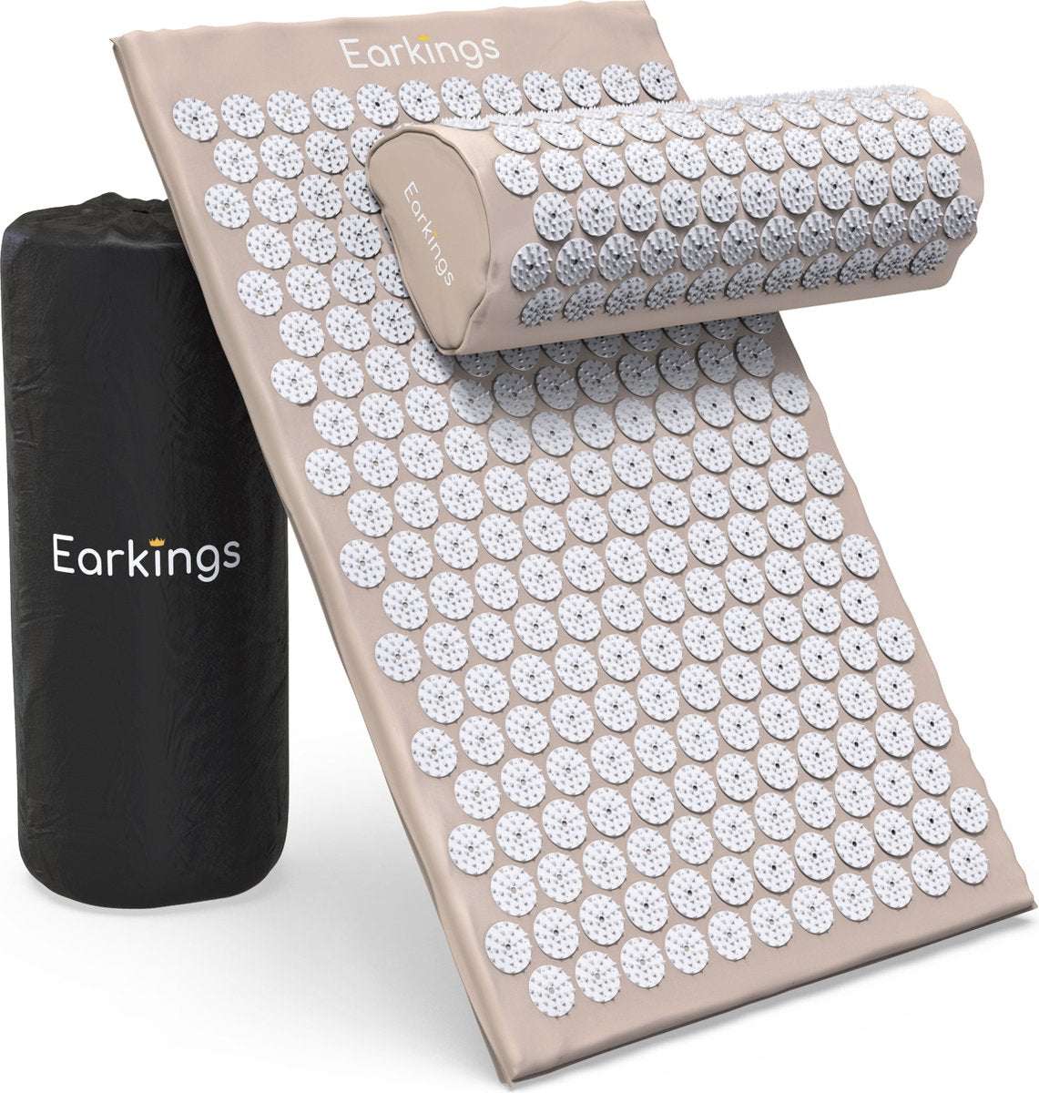 Spijkermat met kussen en met Opbergtas - 8000+ punten - grijs - Earkings