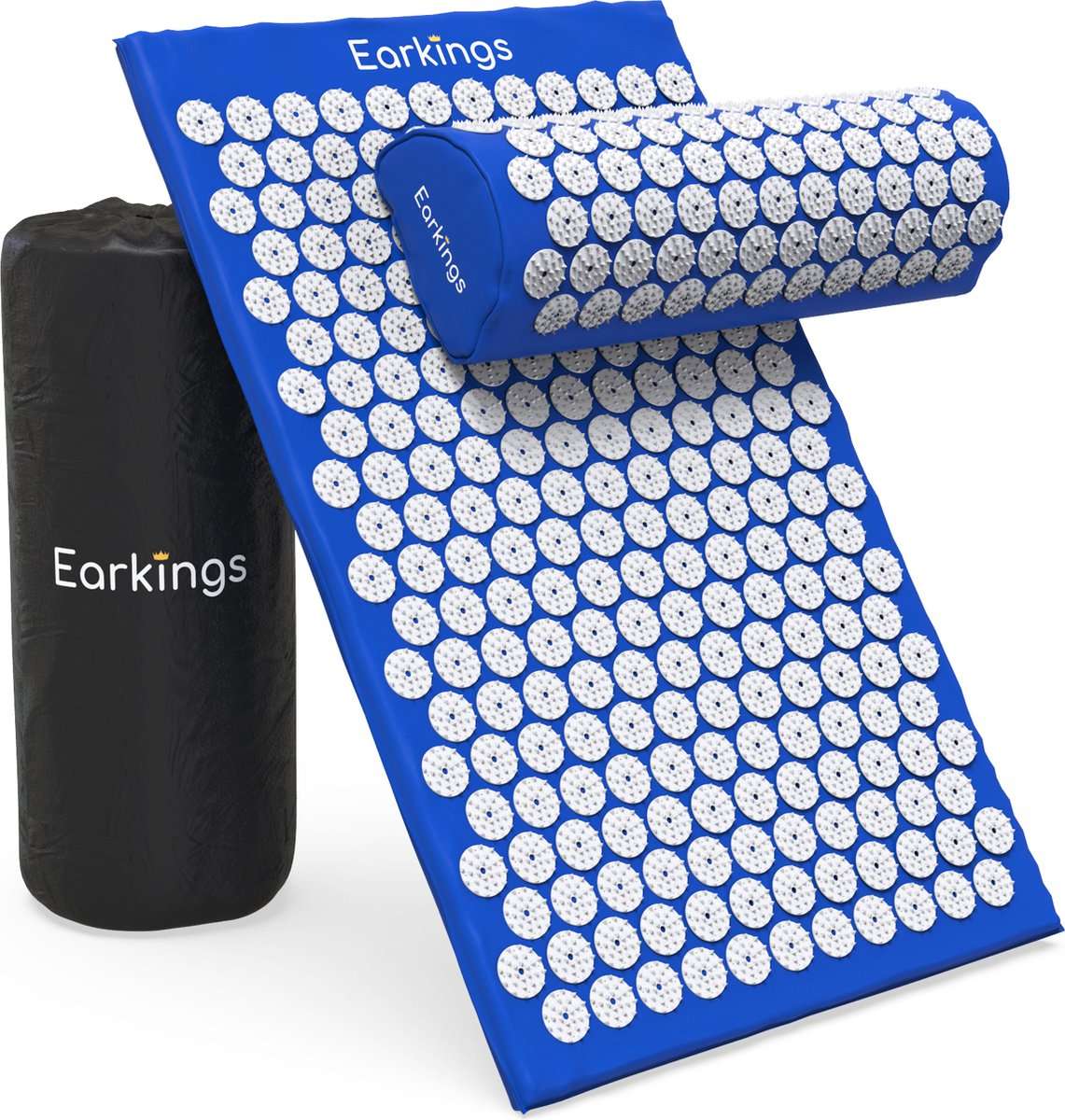 Spijkermat met kussen en met Opbergtas - 8000+ punten - blauw - Earkings