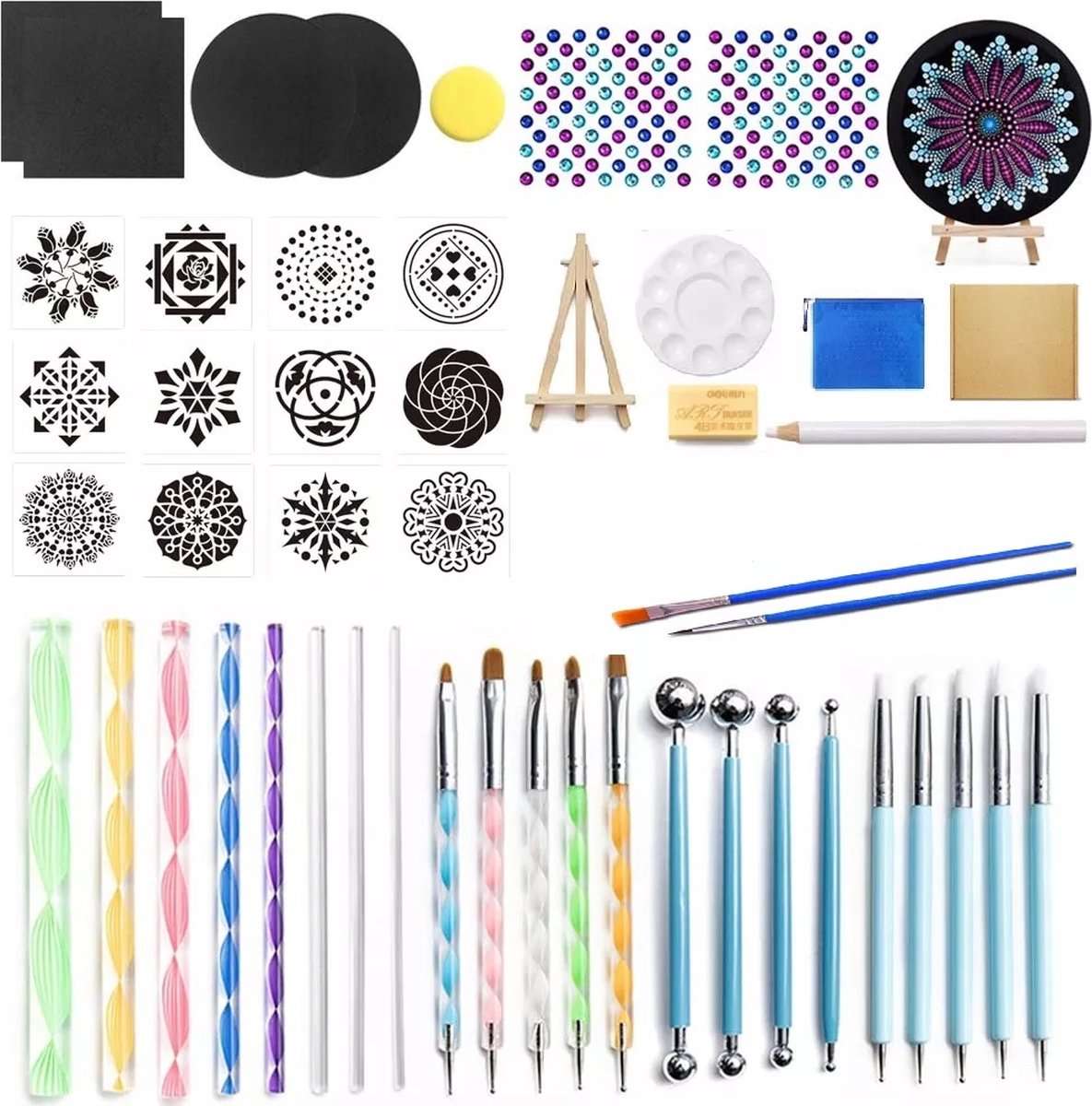 Dotting Tools 43 delig Mandala - inclusief Sjabloon - Earkings
