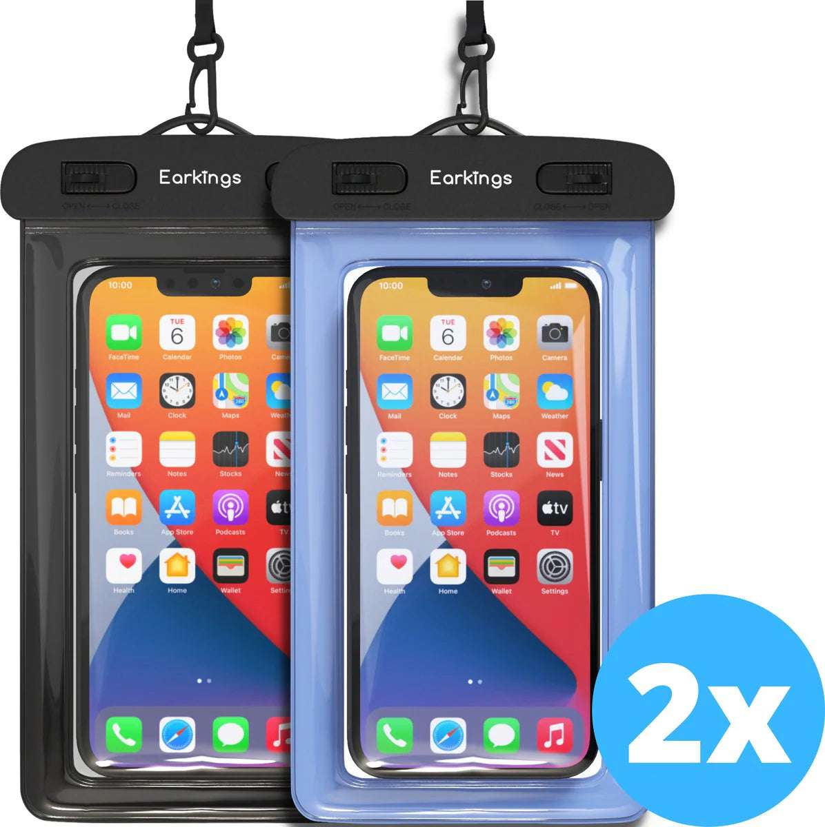 Waterdichte telefoonhoesjes Set van 2 stuks - Earkings