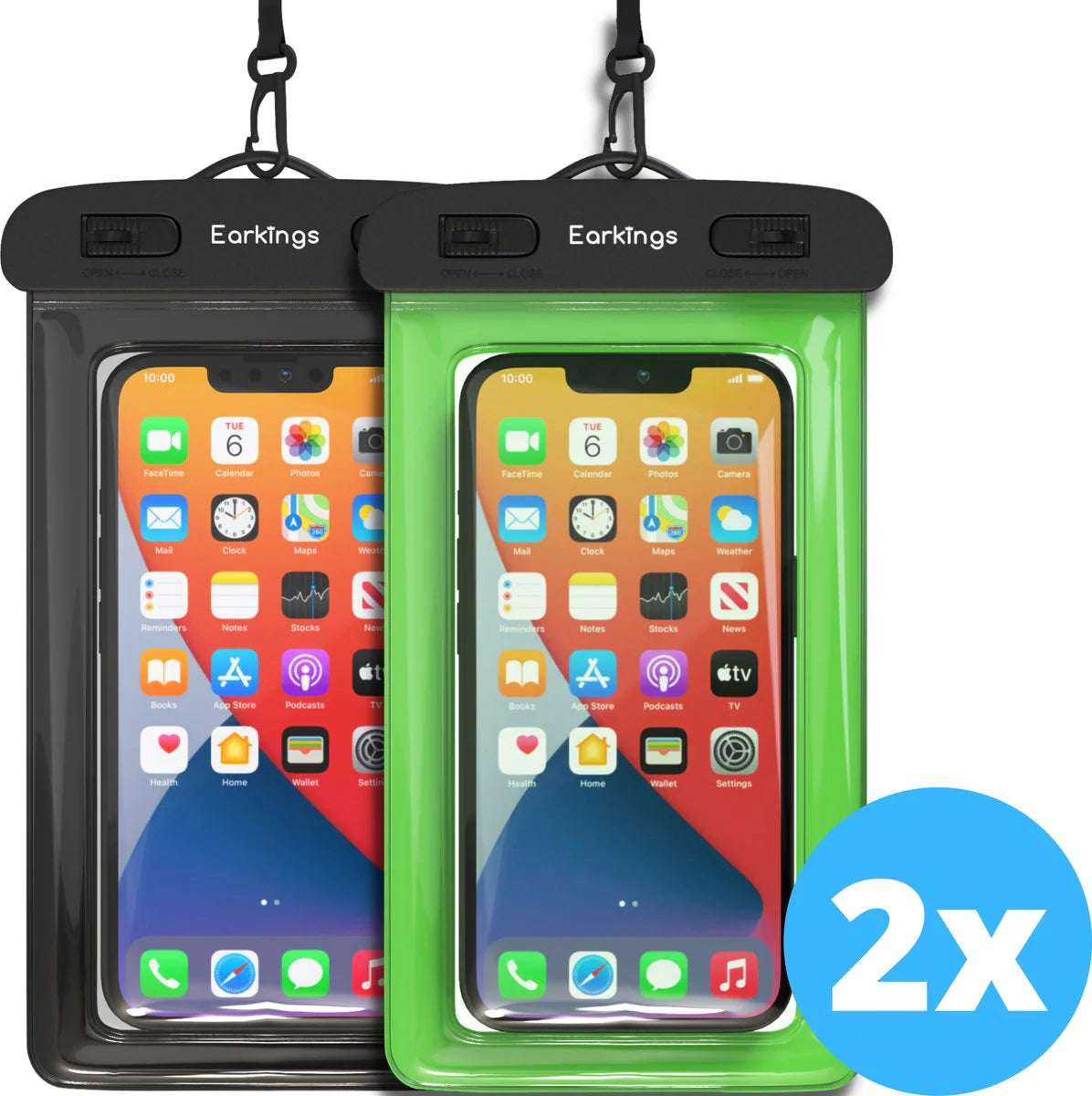 Waterdichte telefoonhoesjes Set van 2 stuks - Earkings