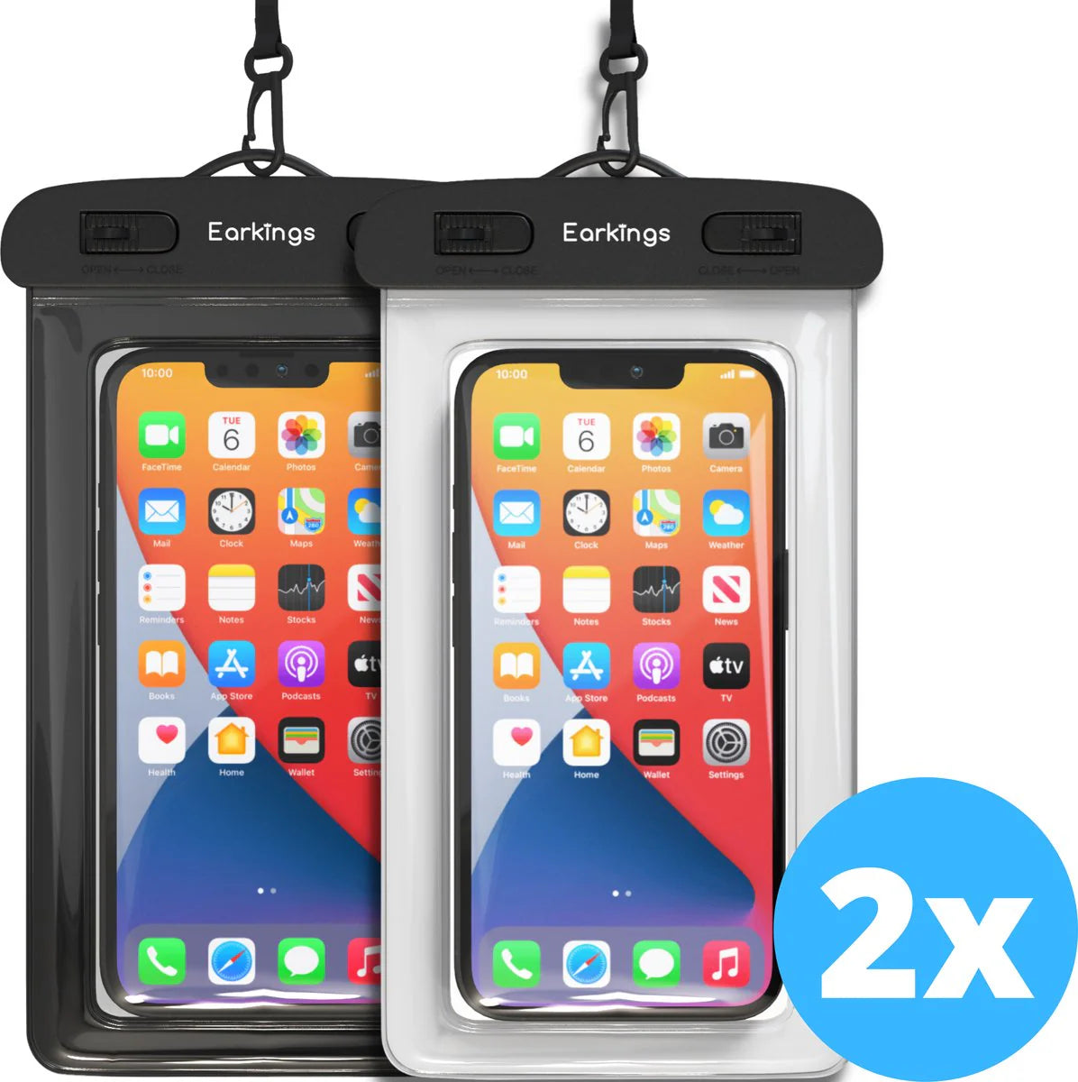 Waterdichte telefoonhoesjes Set van 2 stuks - Earkings