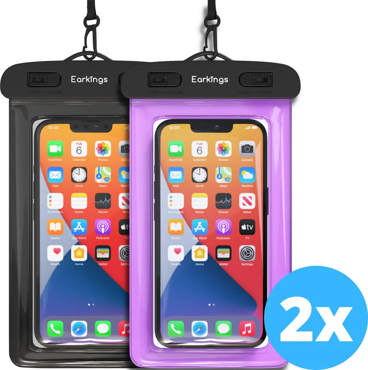 Waterdichte telefoonhoesjes Set van 2 stuks - Earkings