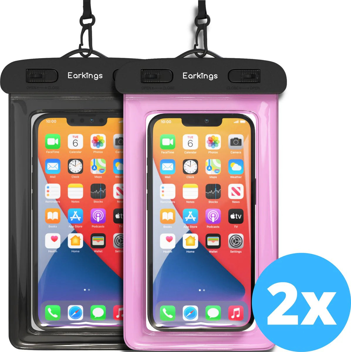 Waterdichte telefoonhoesjes Set van 2 stuks - Earkings