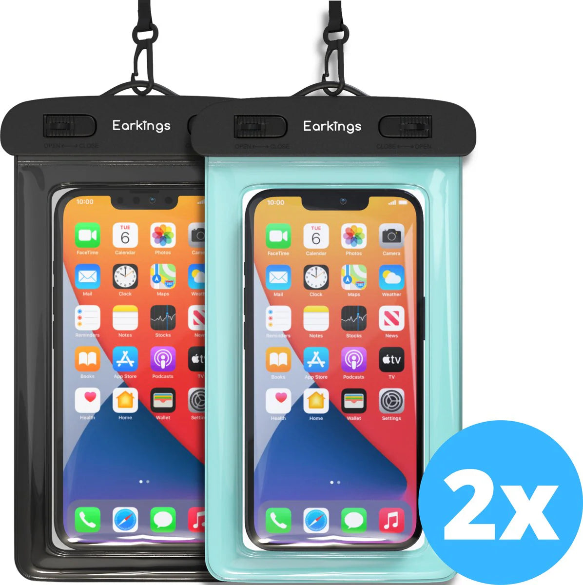 Waterdichte telefoonhoesjes Set van 2 stuks - Earkings