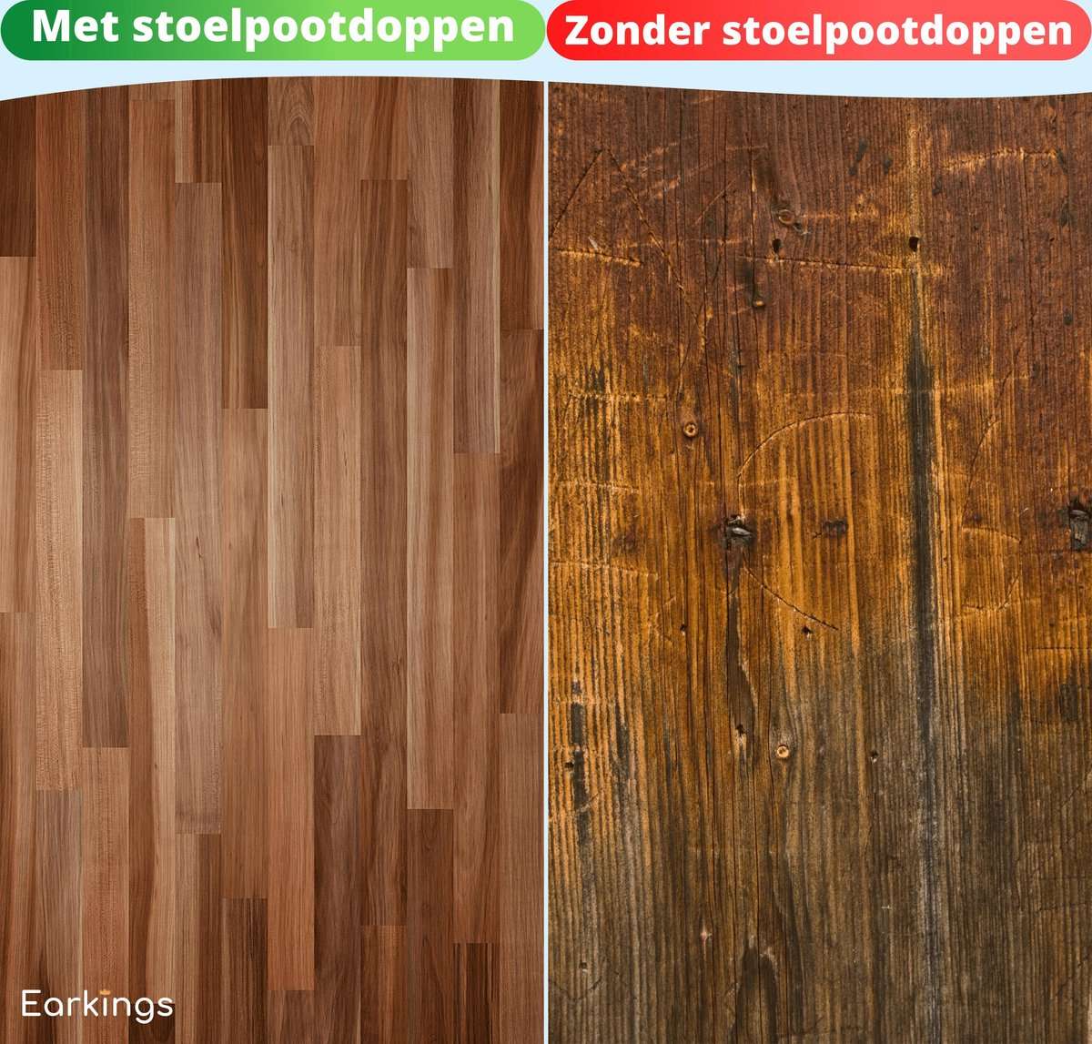 Stoelpoot Beschermers Vloerbeschermer Ø22-25 mm - 24 stuks - Earkings