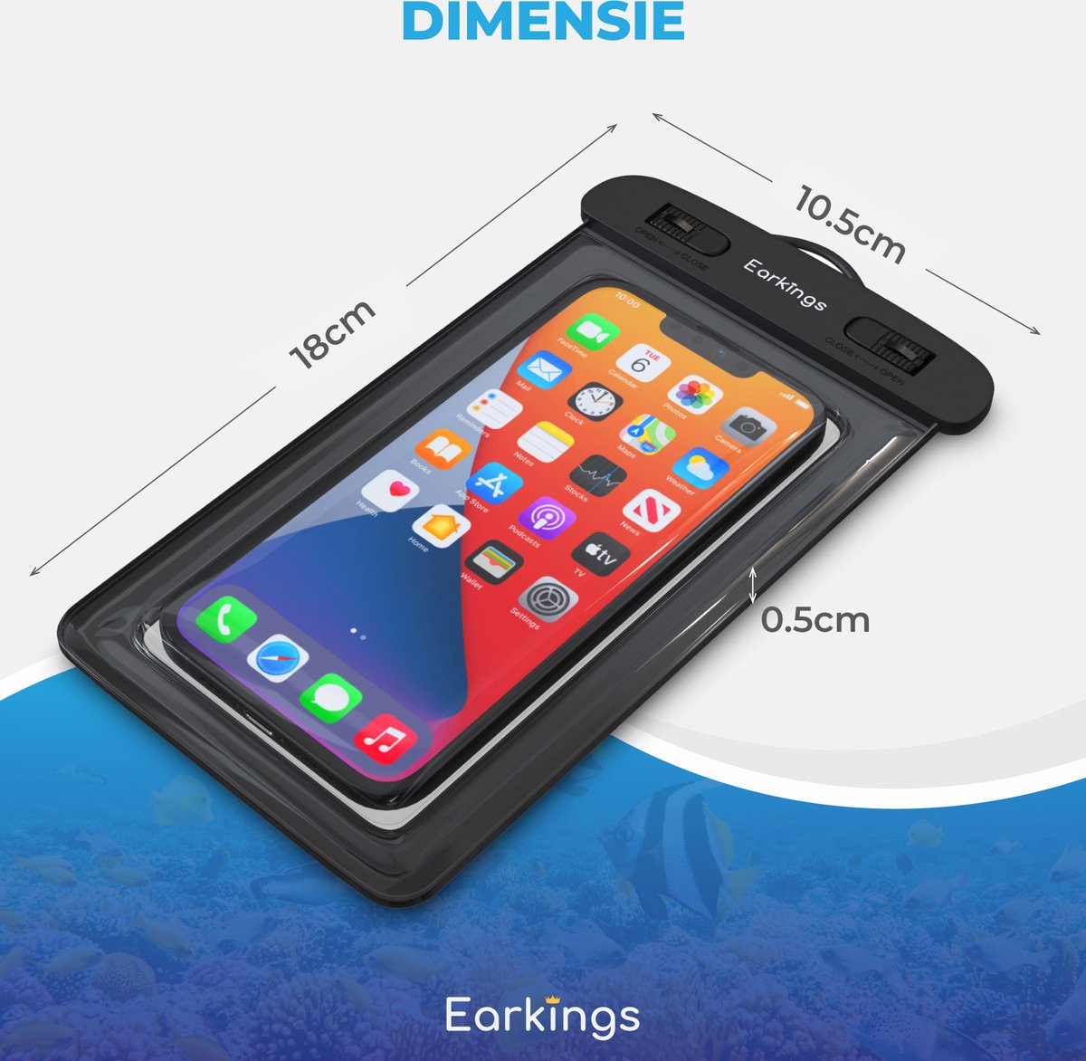 Waterdichte telefoonhoesjes Set van 2 stuks - Earkings