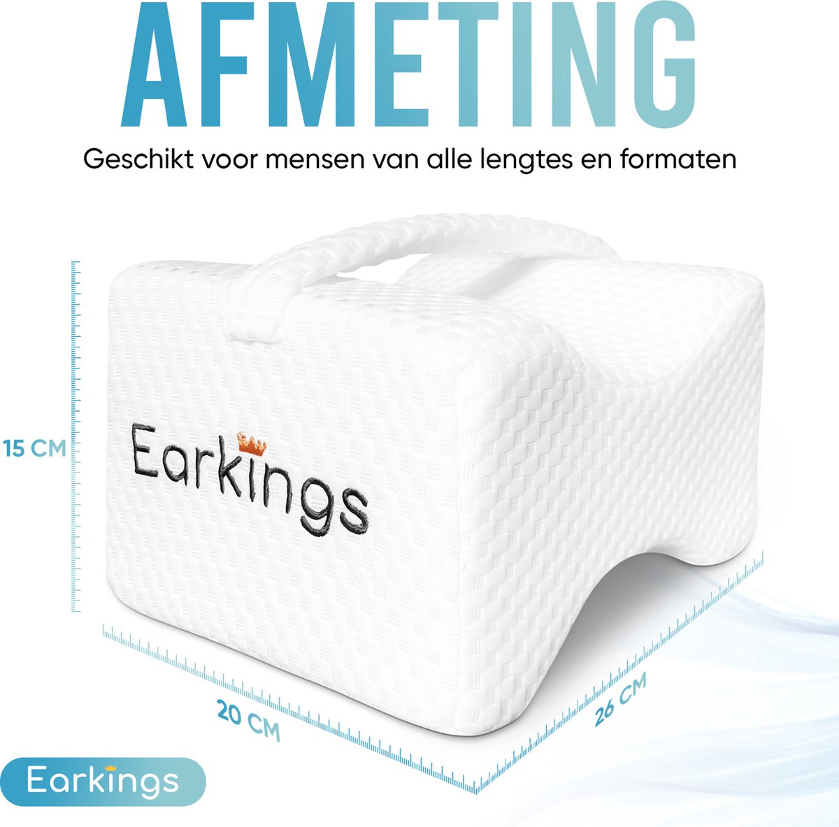 Kniekussen voor in Bed (Zijslaapkussen) met Band - Earkings