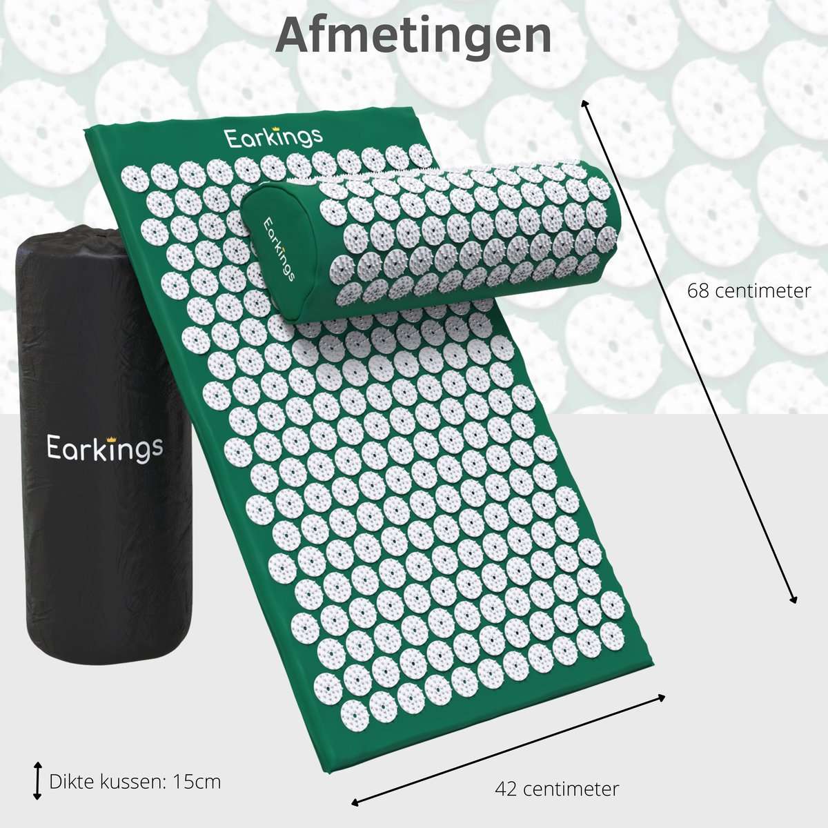 Spijkermat met kussen en met Opbergtas - 8000+ punten - Earkings
