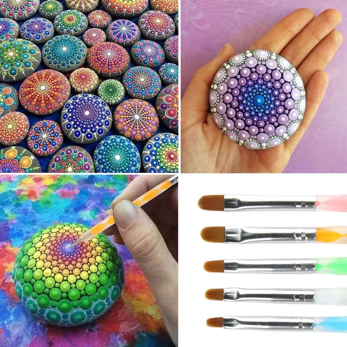 Dotting Tools 43 delig Mandala - inclusief Sjabloon - Earkings