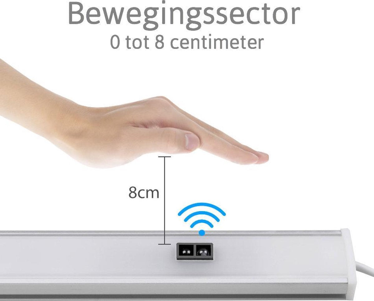 Onderbouwverlichting LED Met Bewegingssensor 30cm 2 stuks- Natuurlijk - wit - Earkings