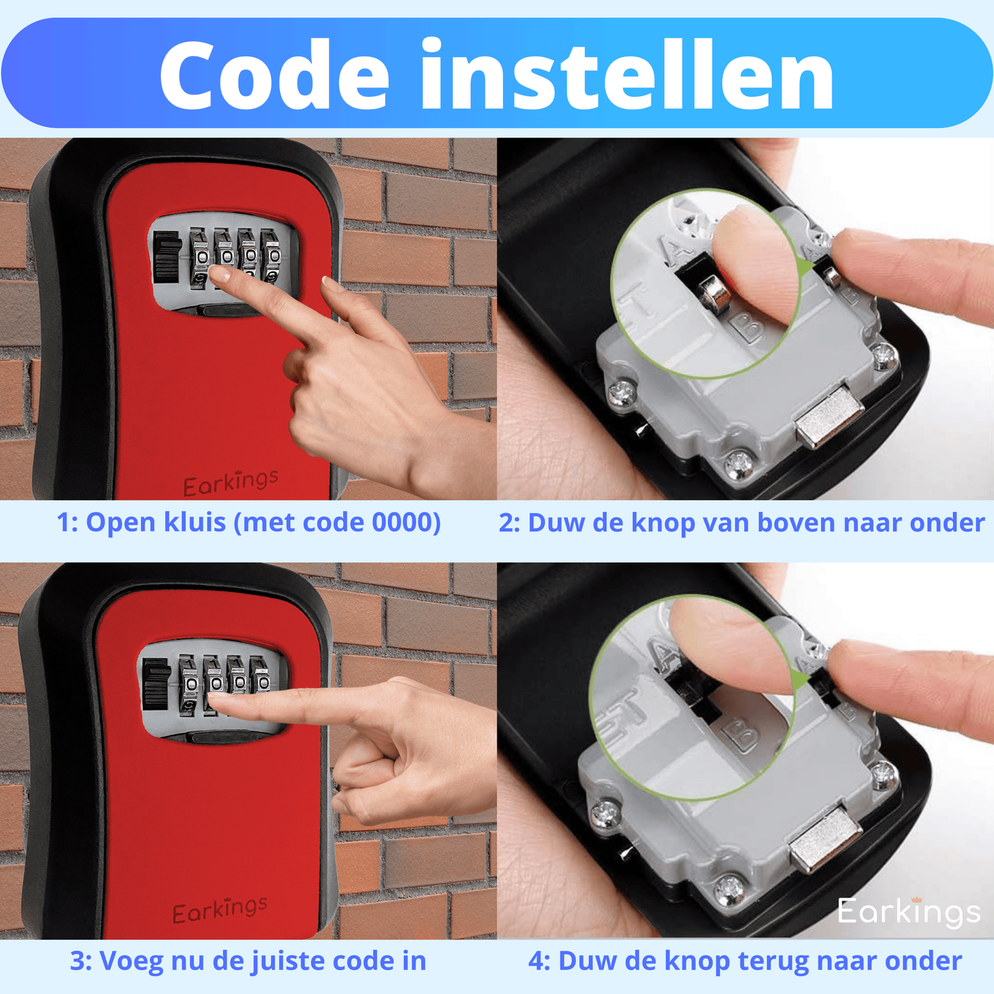 Schlüsseltresor mit Code inklusive Wandmontage