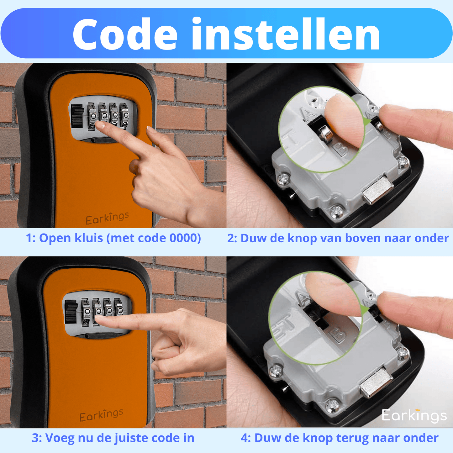 Schlüsseltresor mit Code inklusive Wandmontage