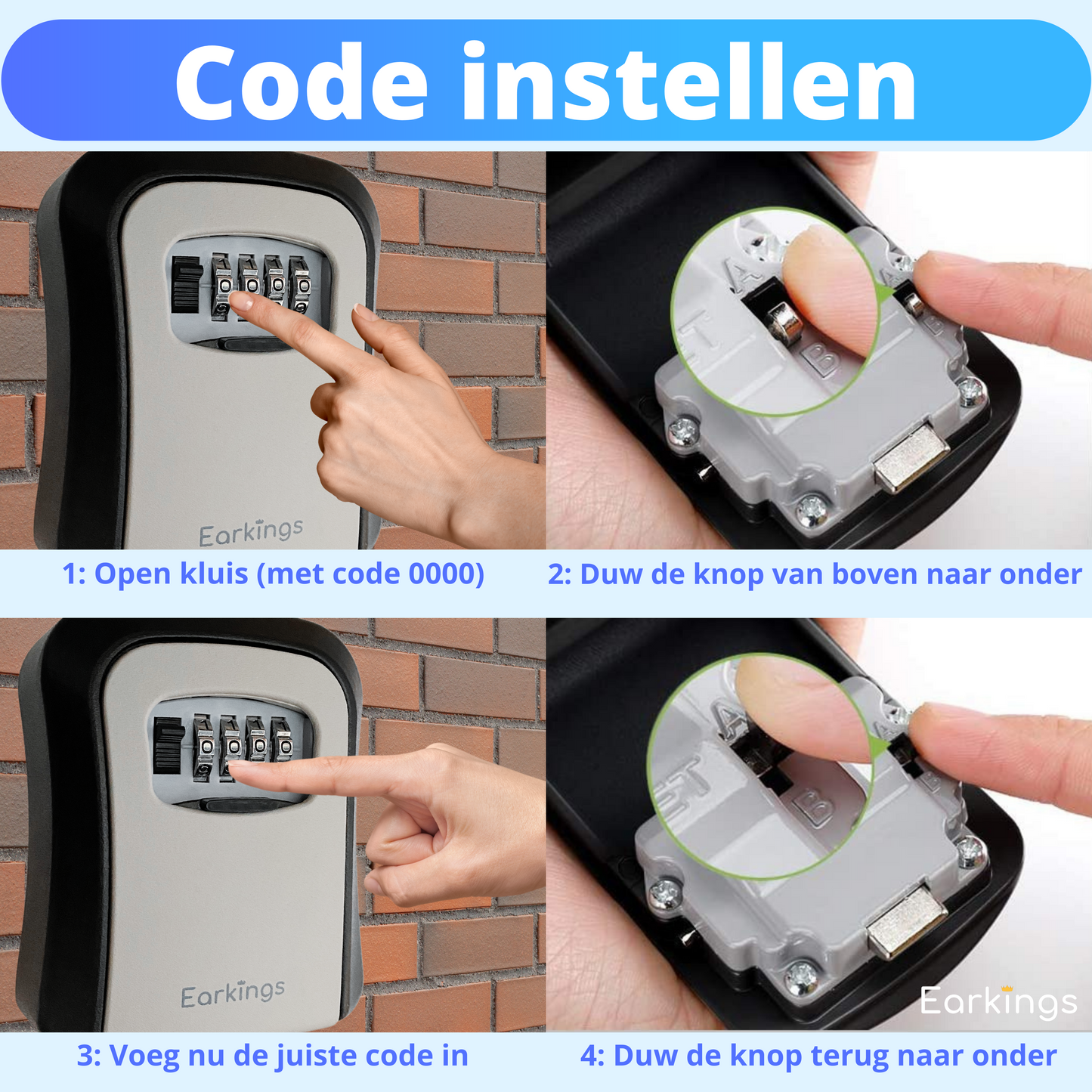 Schlüsseltresor mit Code inklusive Wandmontage