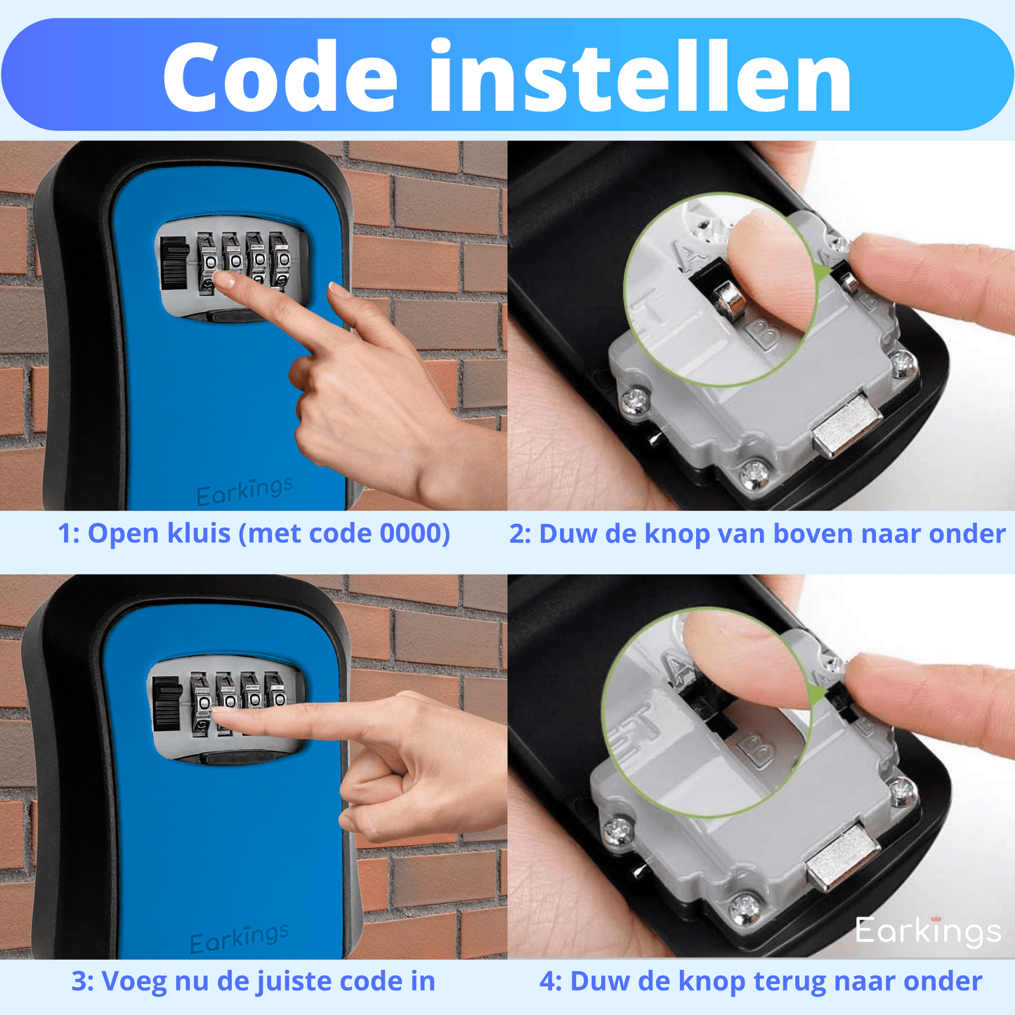 Schlüsseltresor mit Code inklusive Wandmontage