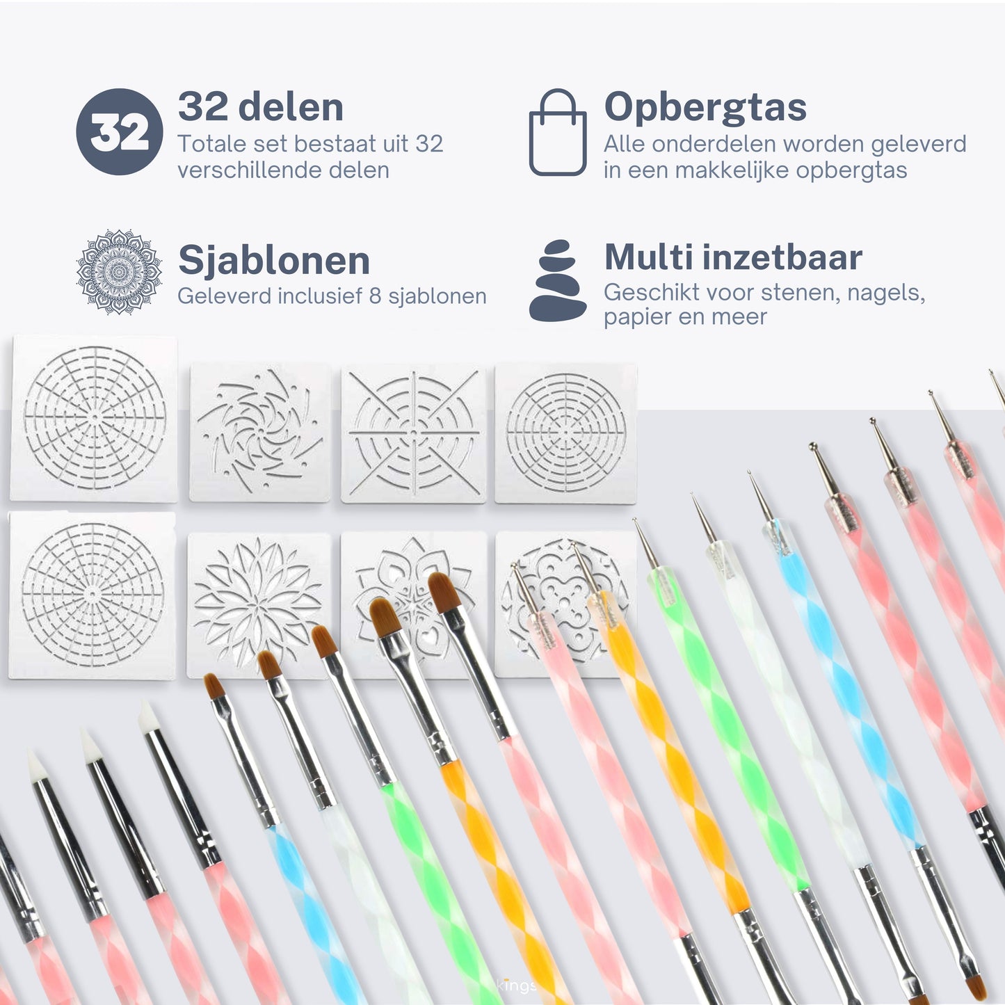 Dotting Tools 43-teiliges Mandala – inklusive Vorlage