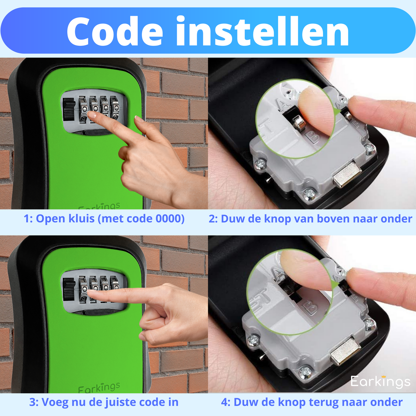 Schlüsseltresor mit Code inklusive Wandmontage