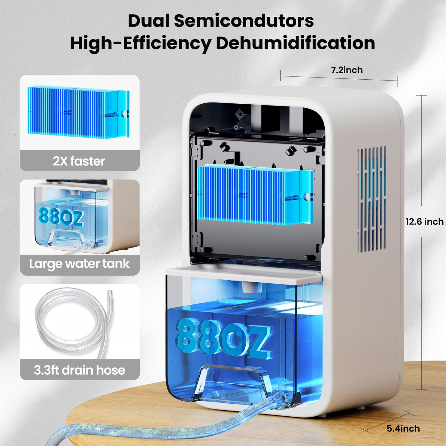 Luftentfeuchter und Luftreiniger – Entfeuchtet bis zu 1 l pro Tag