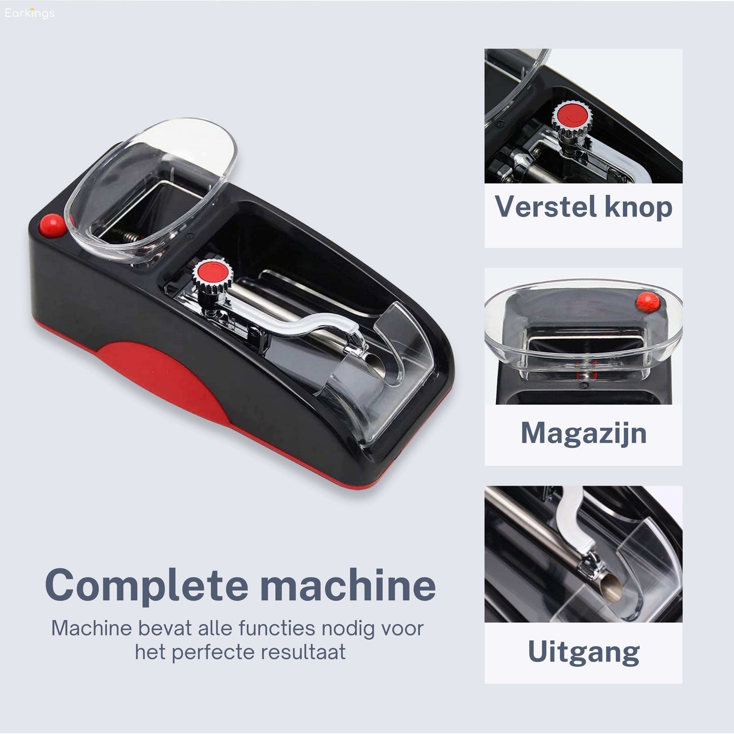 Sigaretten Maker Electrisch - Elektrische Sigarettenmaker - rood (Tweede Kansje) - Earkings