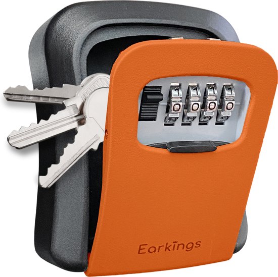 Sleutelkluisje met Code Inclusief Wandmontage - oranje - Earkings