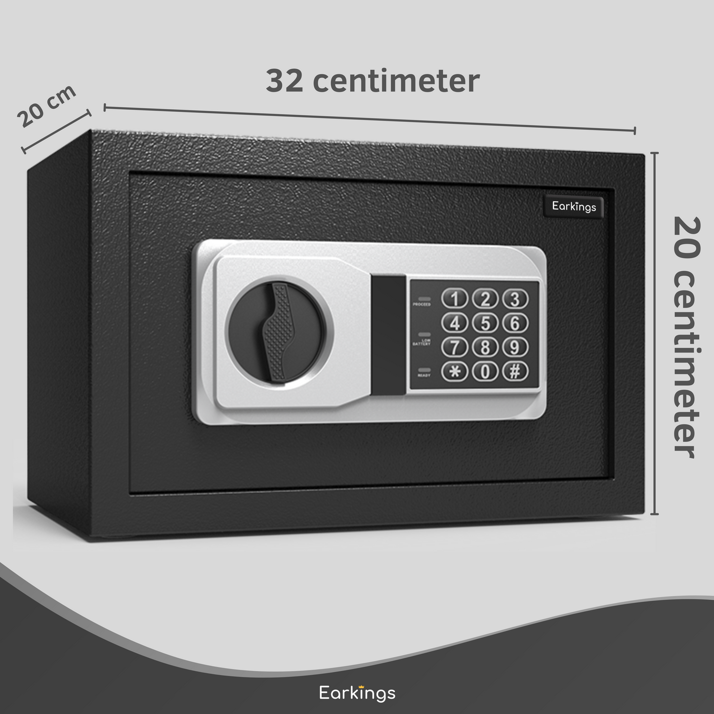 Elektronischer Safe 40x38x32 cm mit Zahlenschloss