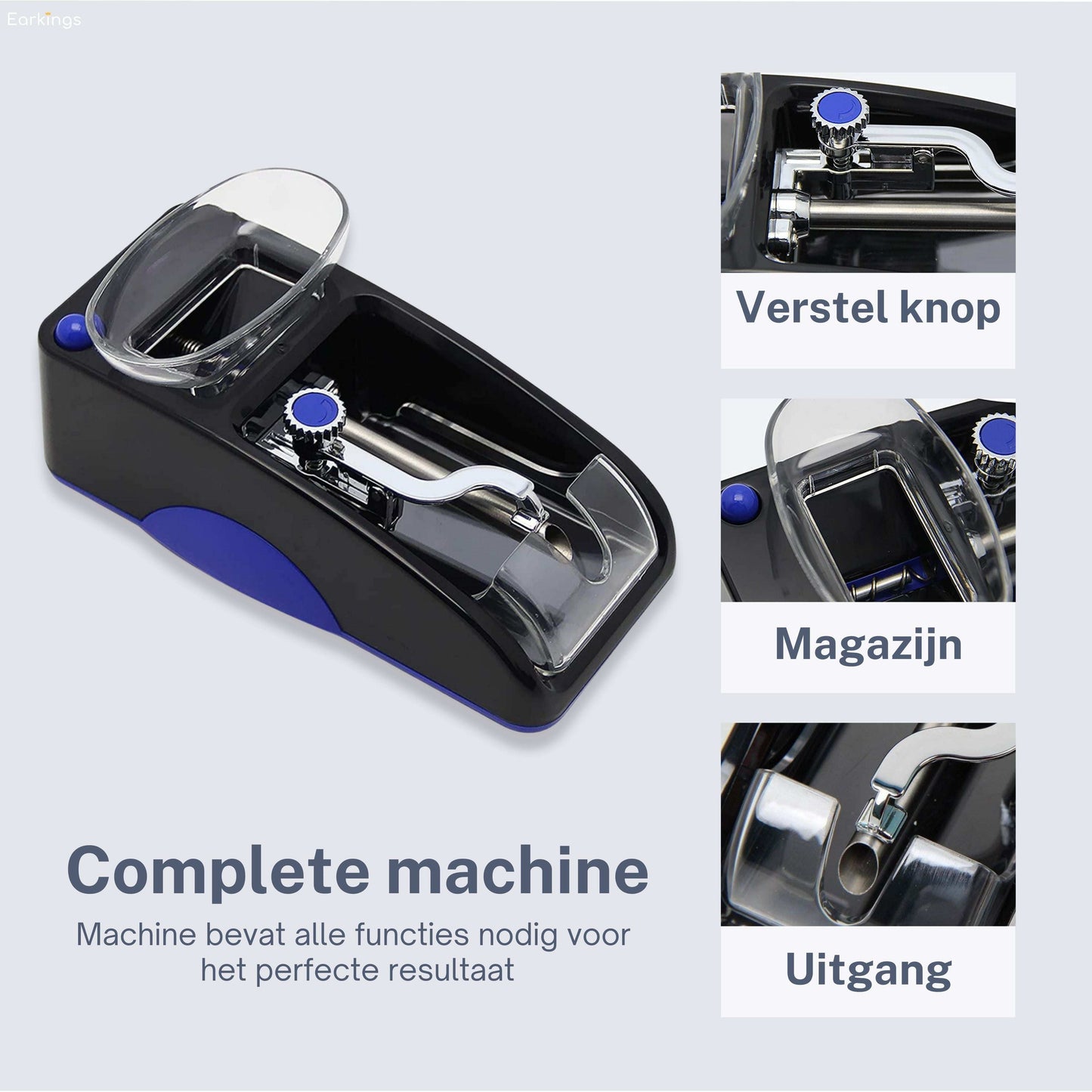 Sigaretten Maker Electrisch - Elektrische Sigarettenmaker - blauw (Tweede Kansje) - Earkings