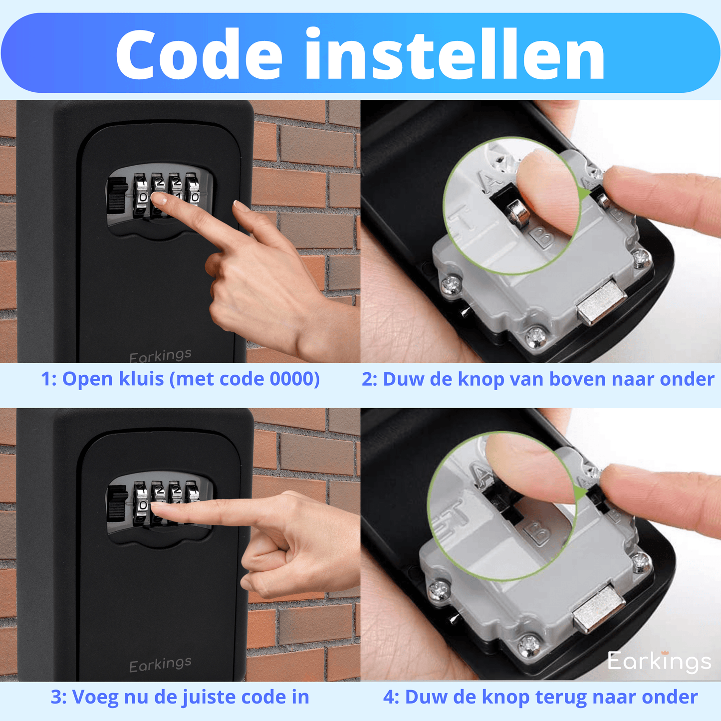 Schlüsseltresor mit Code inklusive Wandmontage