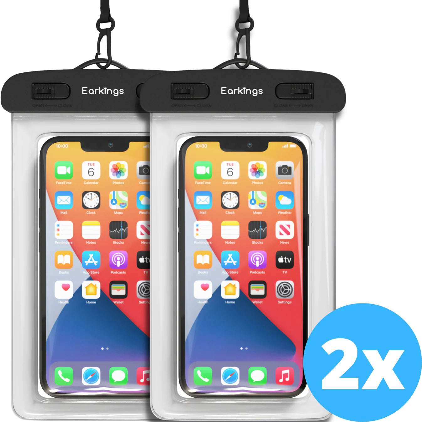 Waterdichte telefoonhoesjes Set van 2 stuks - Earkings
