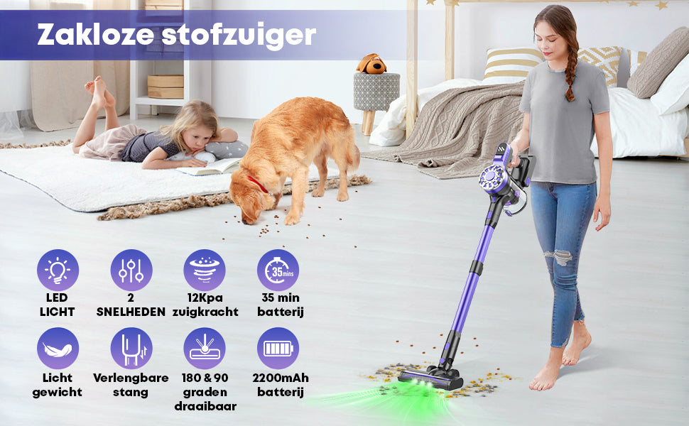 Steelstofzuiger Draadloos met Greenlight - Earkings