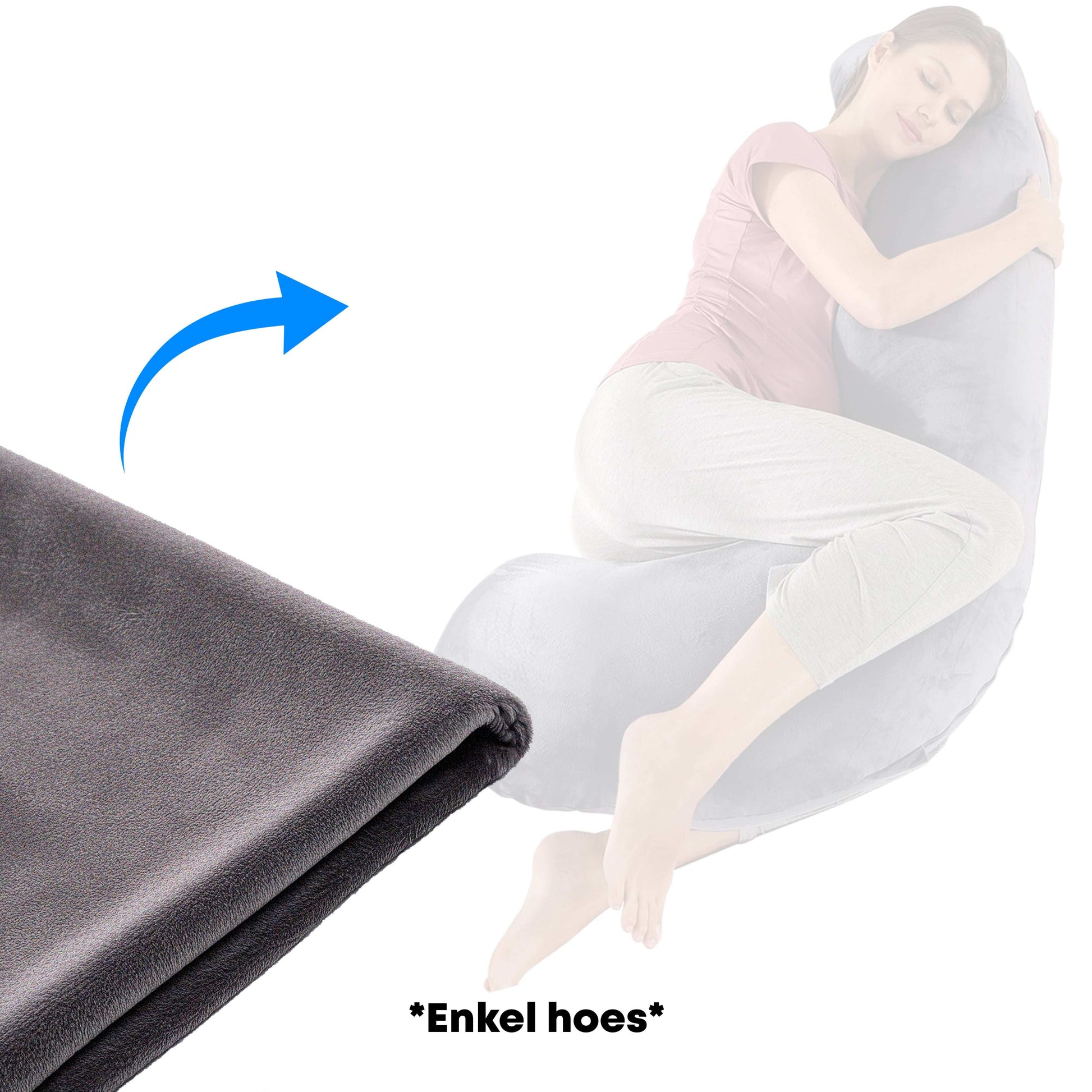 Hoes voor Zwangerschapskussen Zijslaapkussen U vorm 140x80cm - Earkings