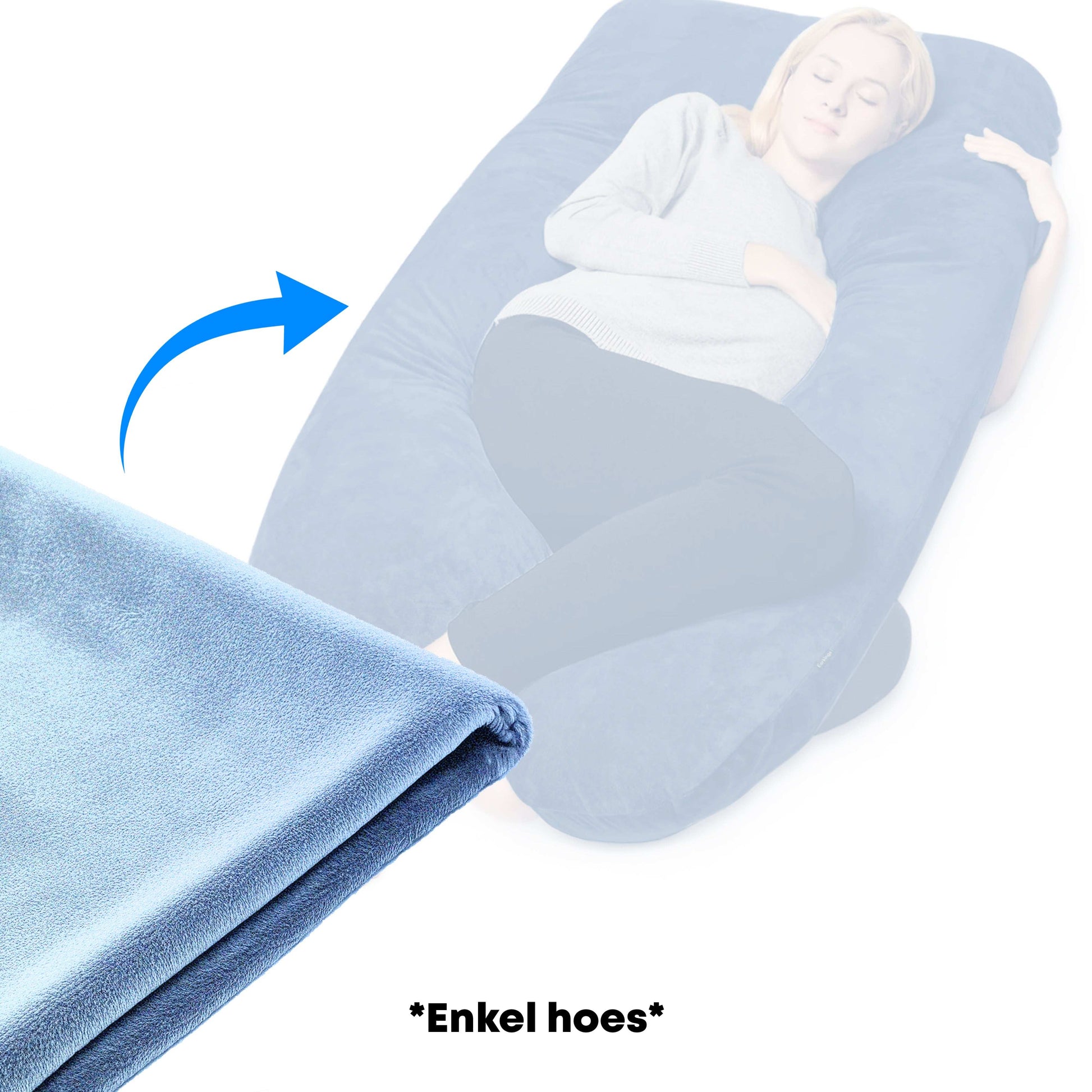 Hoes voor Zwangerschapskussen Zijslaapkussen U vorm 140x80cm - Earkings