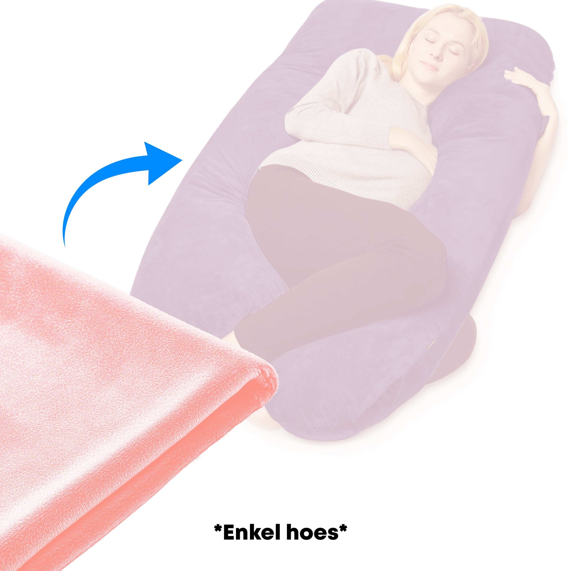 Hoes voor Zwangerschapskussen Zijslaapkussen U vorm 140x80cm - Earkings