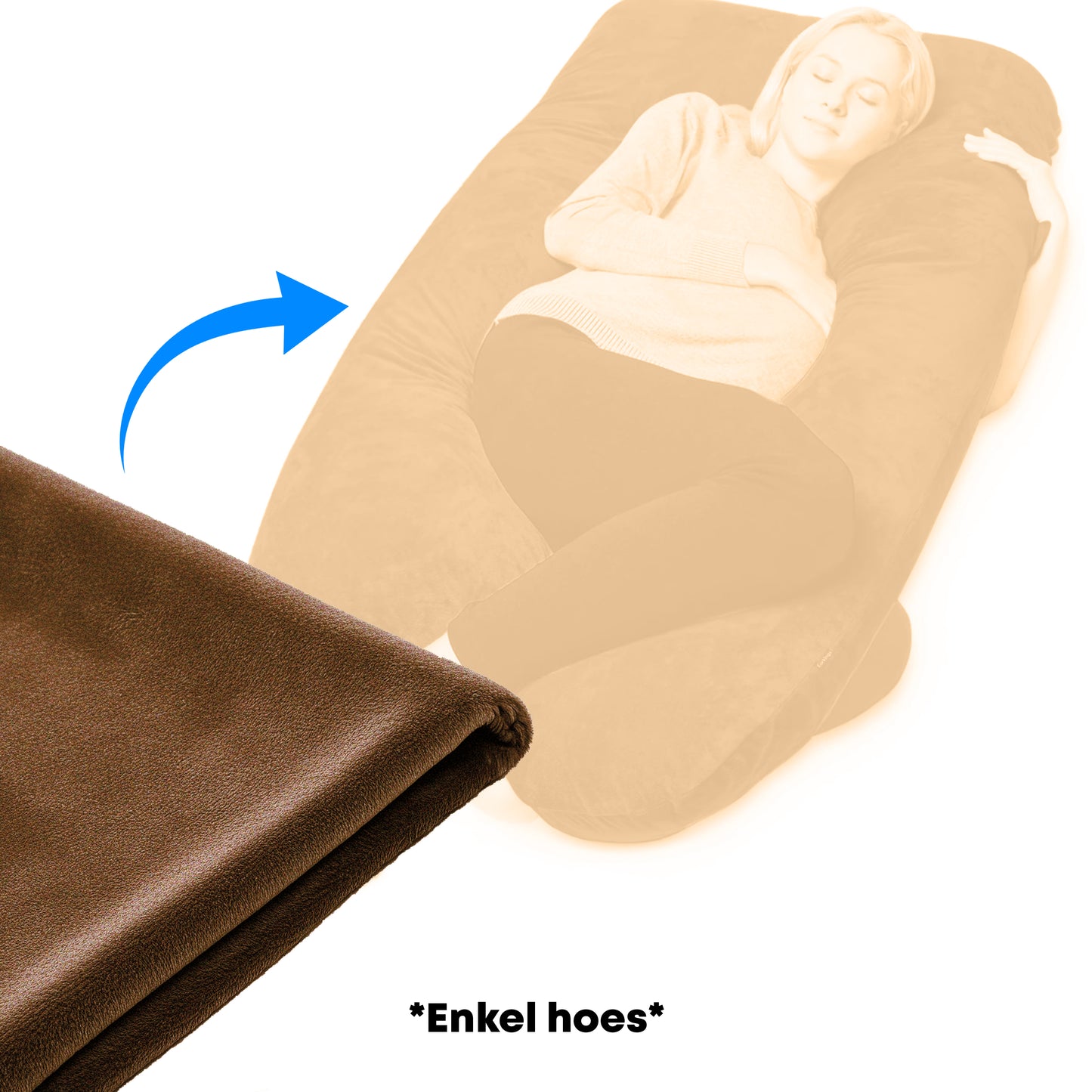 Bezug für Schwangerschaftskissen Seitenschlafkissen 140x80cm