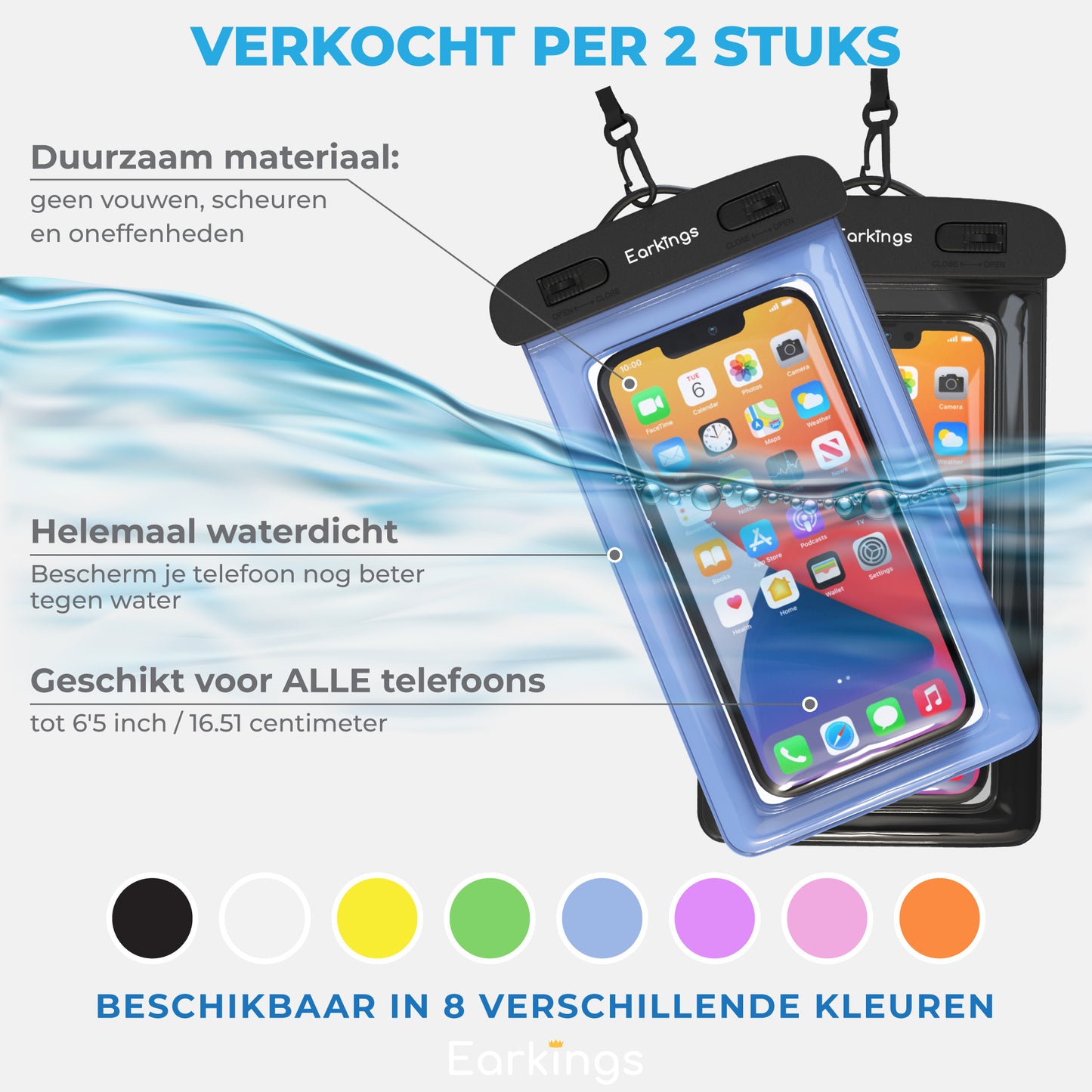 Wasserdichte Handyhüllen, 2er-Set