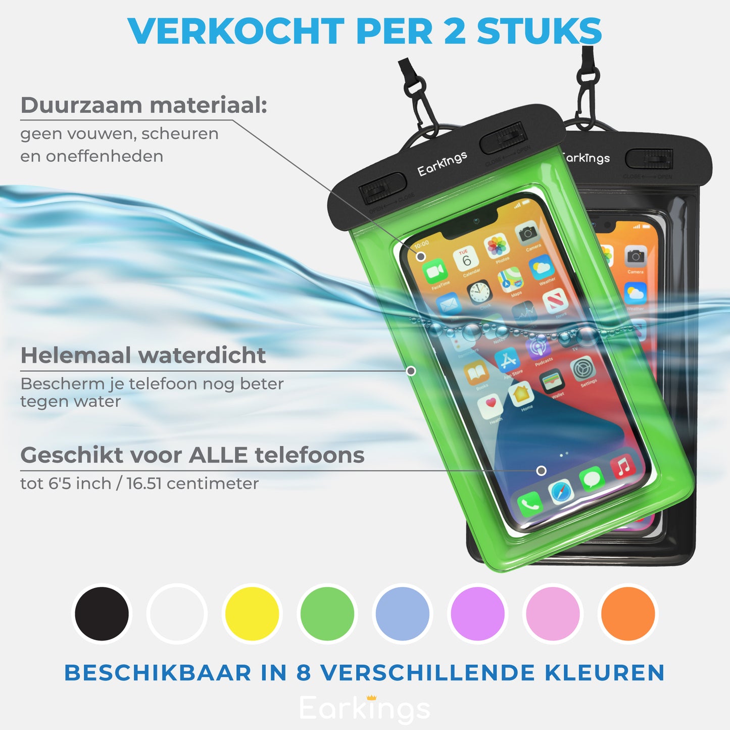 Wasserdichte Handyhüllen, 2er-Set