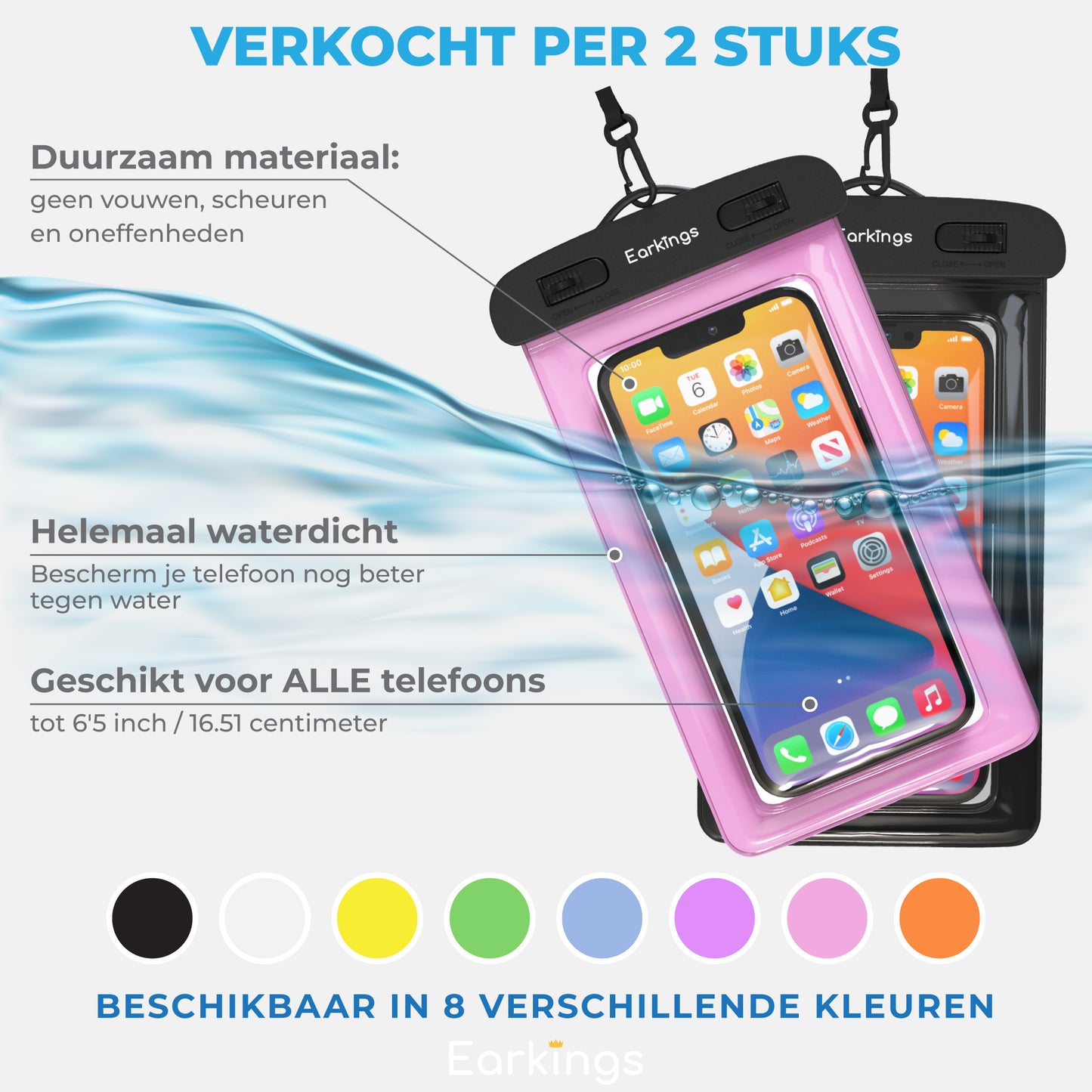 Wasserdichte Handyhüllen, 2er-Set