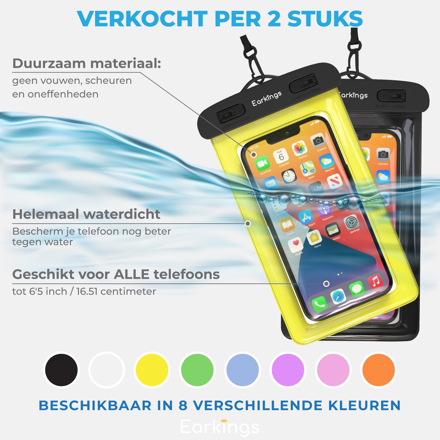 Wasserdichte Handyhüllen, 2er-Set