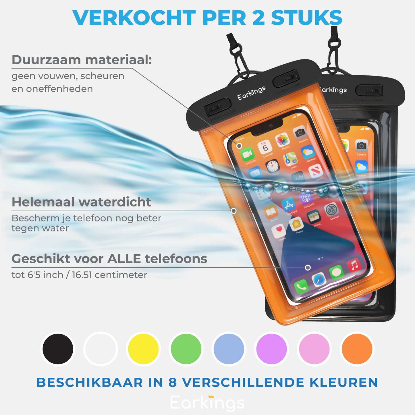 Wasserdichte Handyhüllen, 2er-Set