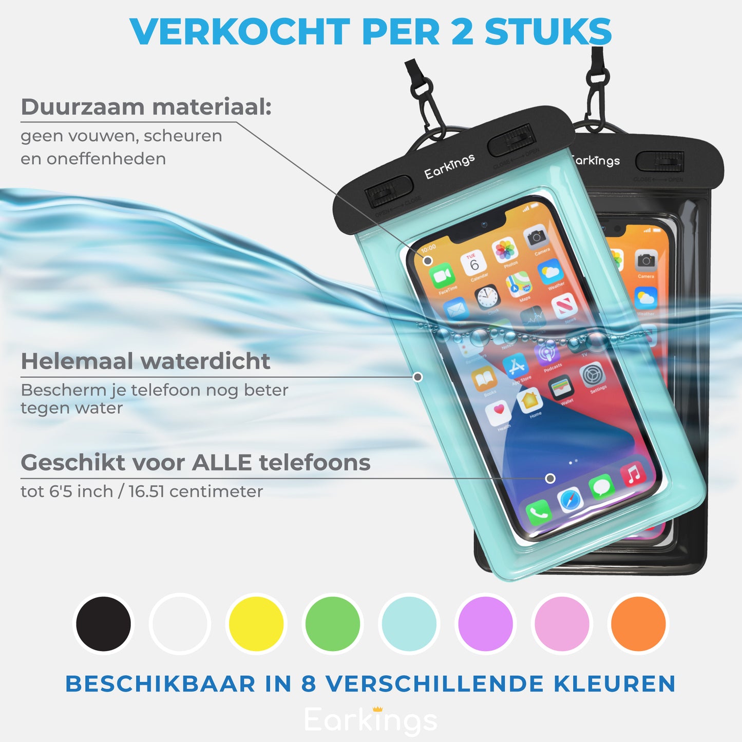 Wasserdichte Handyhüllen, 2er-Set