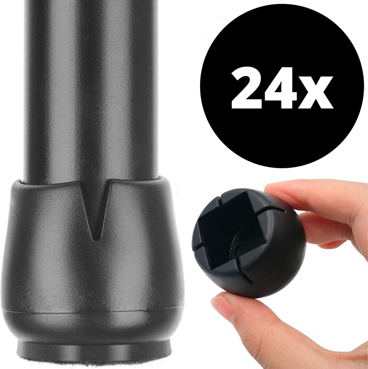 Stoelpoot Beschermers Vloerbeschermer Ø22-25 mm - 24 stuks - Earkings