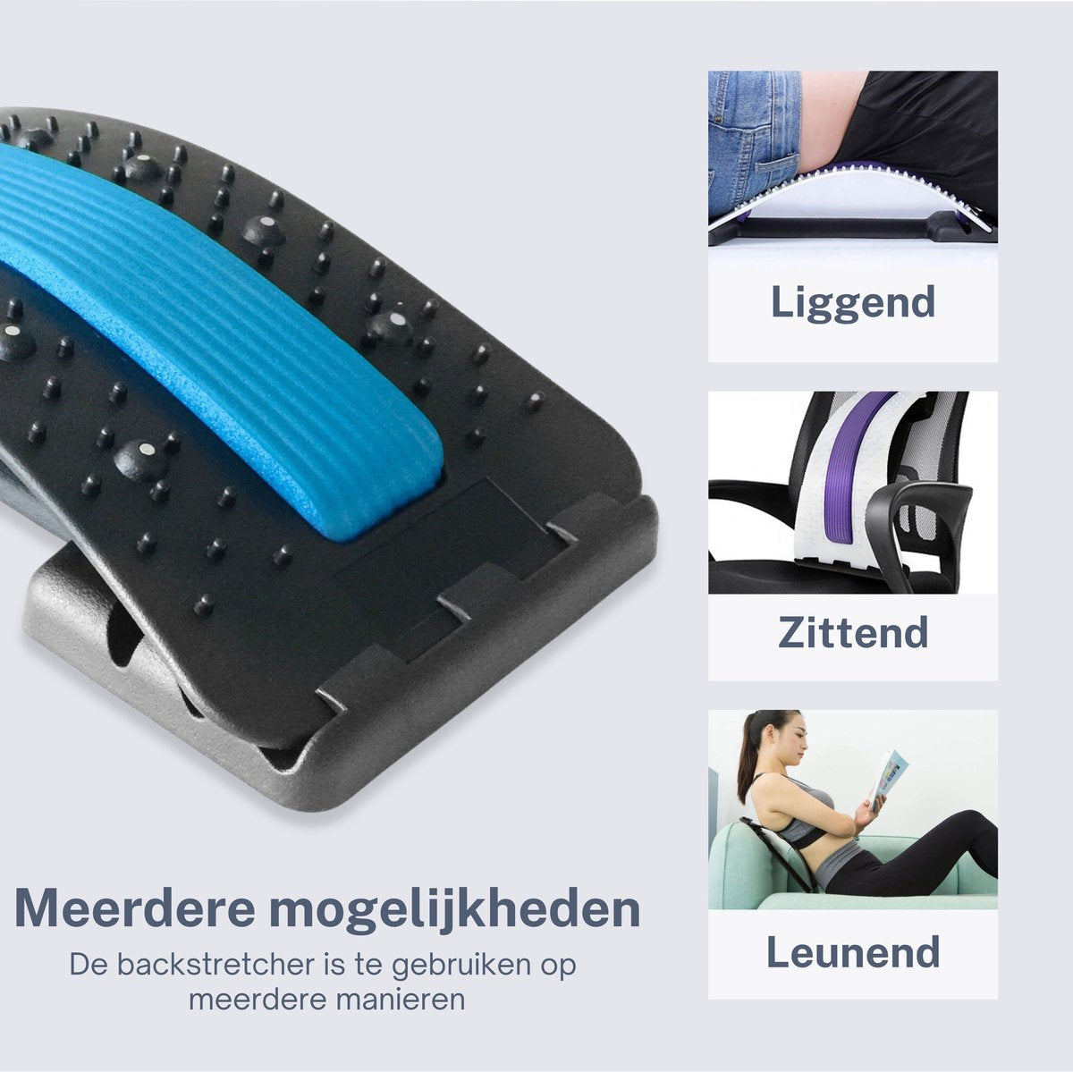 Backstretcher Massage Apparaat met Zachte Pads - 4 Standen V3 - Earkings