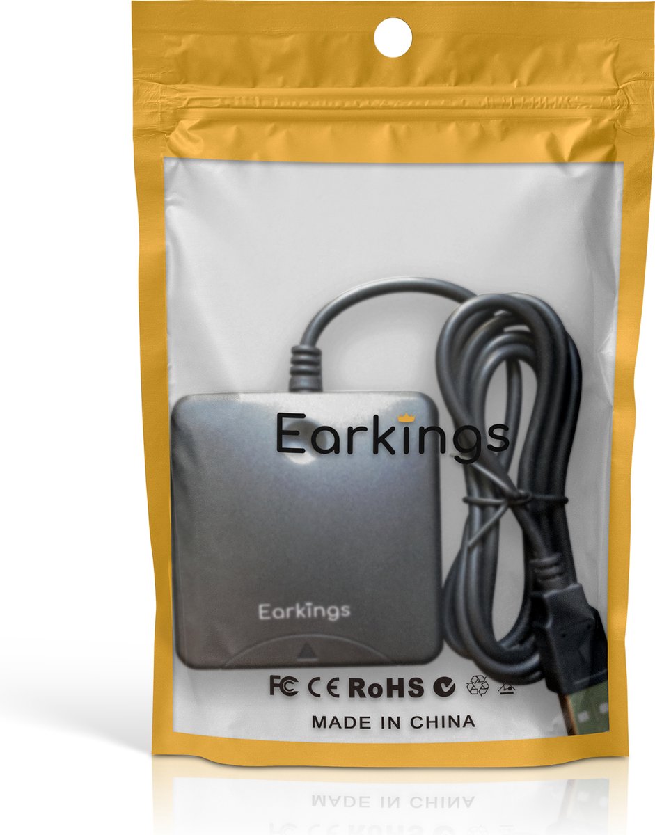 eID Kaartlezer Identiteitskaartlezer - zwart - Earkings