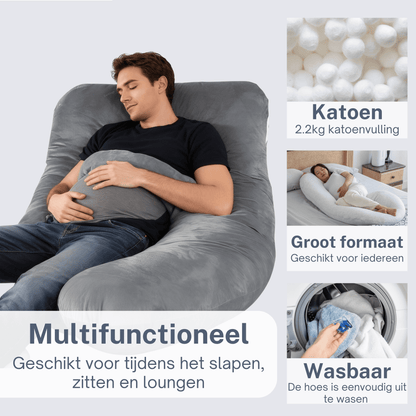 Schwangerschaftskissen Seitenschlafkissen 140x80cm