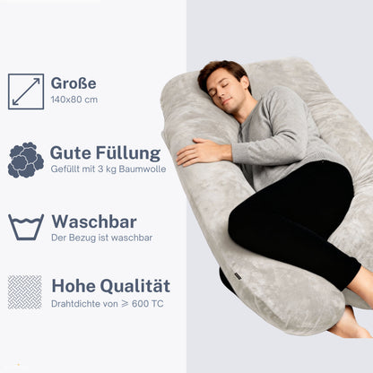 Schwangerschaftskissen Seitenschlafkissen 140x80cm