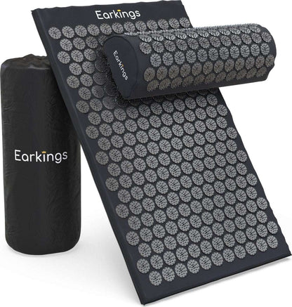 Spijkermat met kussen en met Opbergtas - 8000+ punten - zwart - Earkings