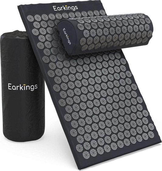 Spijkermat met kussen en met Opbergtas - 8000+ punten - zwart - Earkings