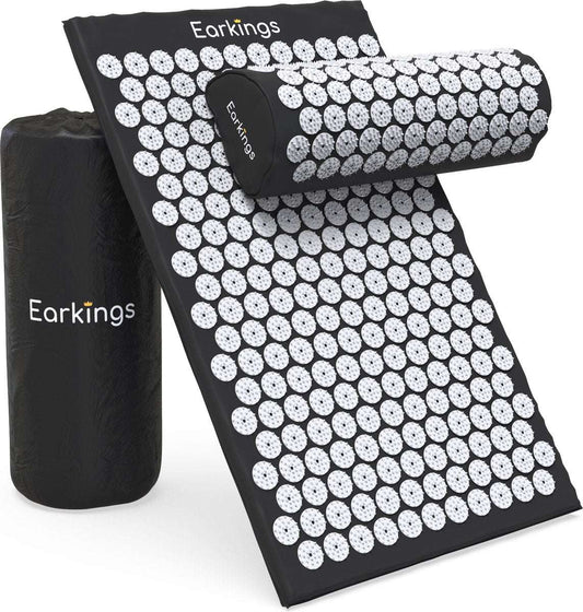 Spijkermat met kussen en met Opbergtas - 8000+ punten - zwart - Earkings