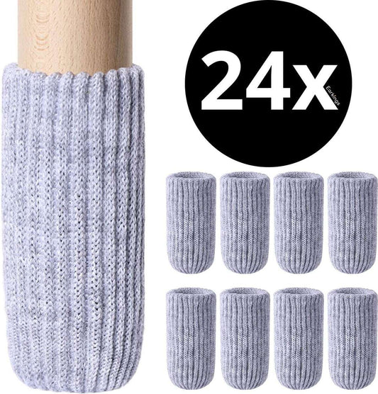 Stoelpoot Beschermers Vloerbeschermer Ø25-50 mm sokken - 24 stuks - grijs - Earkings