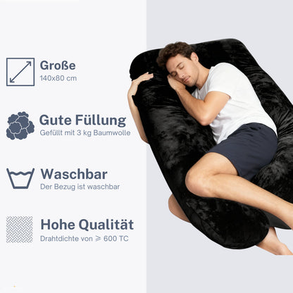 Schwangerschaftskissen Seitenschlafkissen 140x80cm